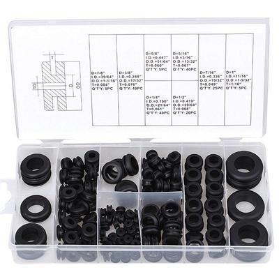 180Pcs Gasket Kit Black Rubber Washer Seals Grommets Assortment Set High Quality Spare Parts Wiring Cable