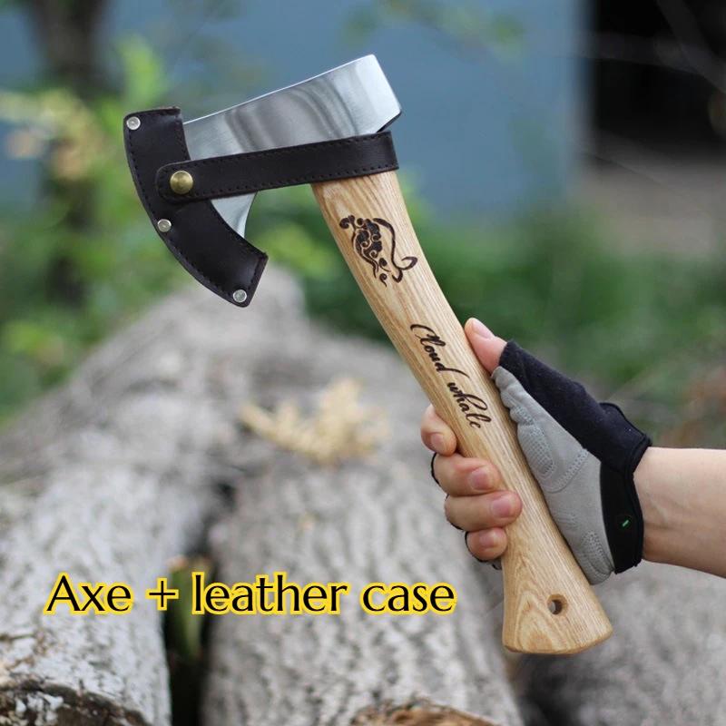 NEW Hand-forged Outdoor Portable Camping T actics Hand-axe Chopping Firewood Woodworking Mountain Axe Cutting