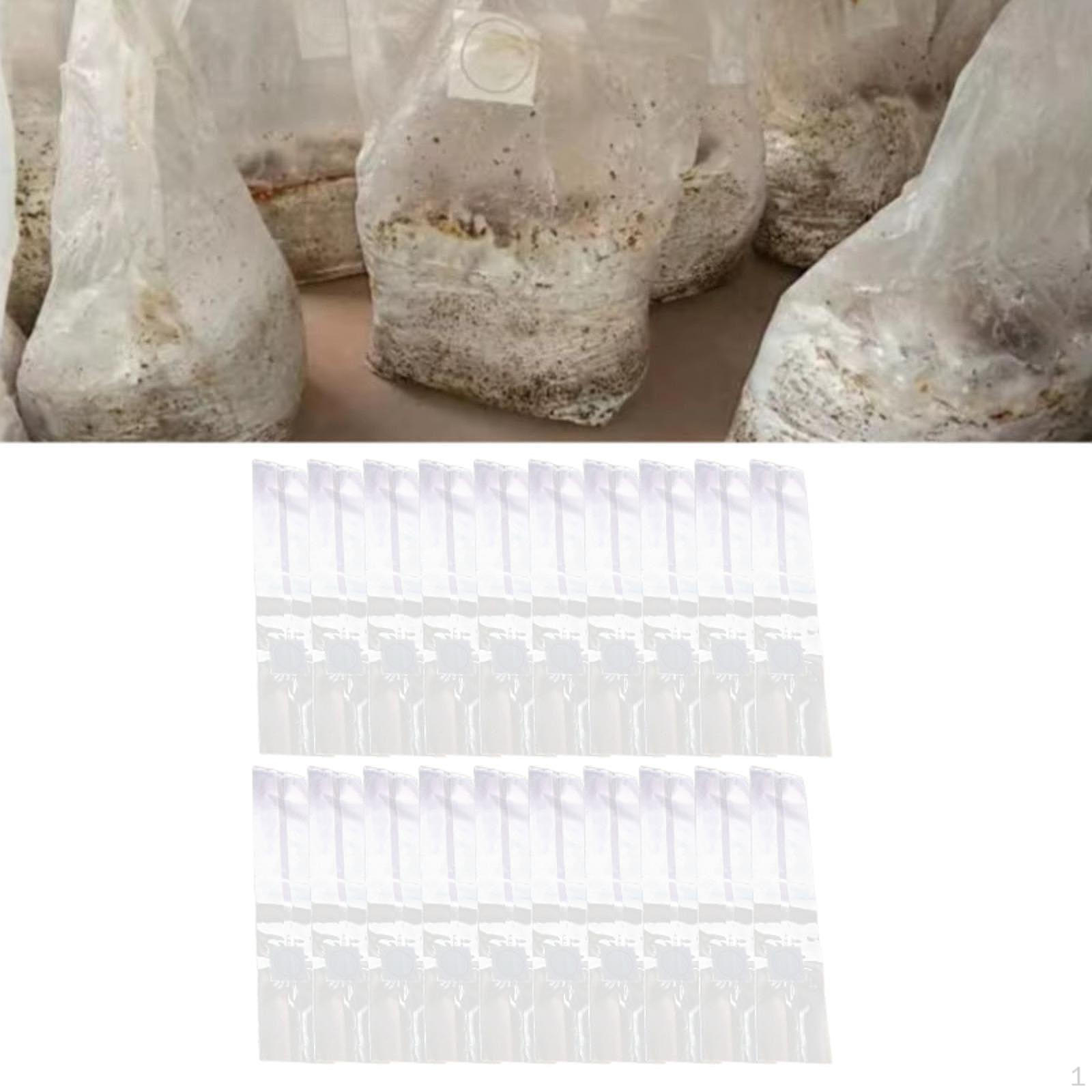 

20 штук мешков с вентиляционными отверстиями, устойчивых к разрыву, запечатываемых, с зернистым субстратом для сада, фермы 10x8x50cm 0.06mm