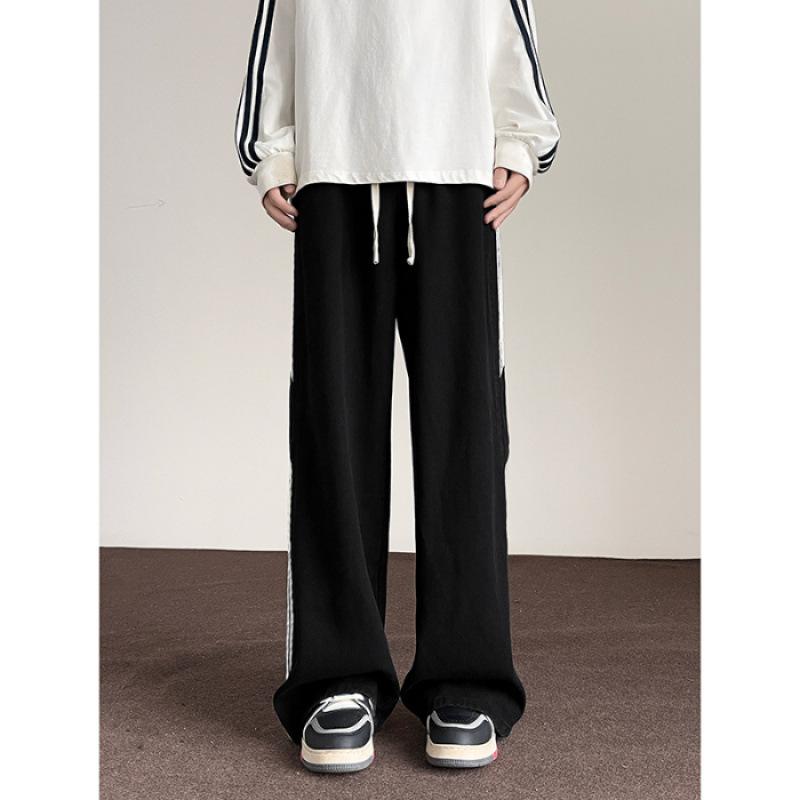 JYL Новые американские прямые брюки в полоску мужские ретро джинсы широкие брюки 2XL жёлтый