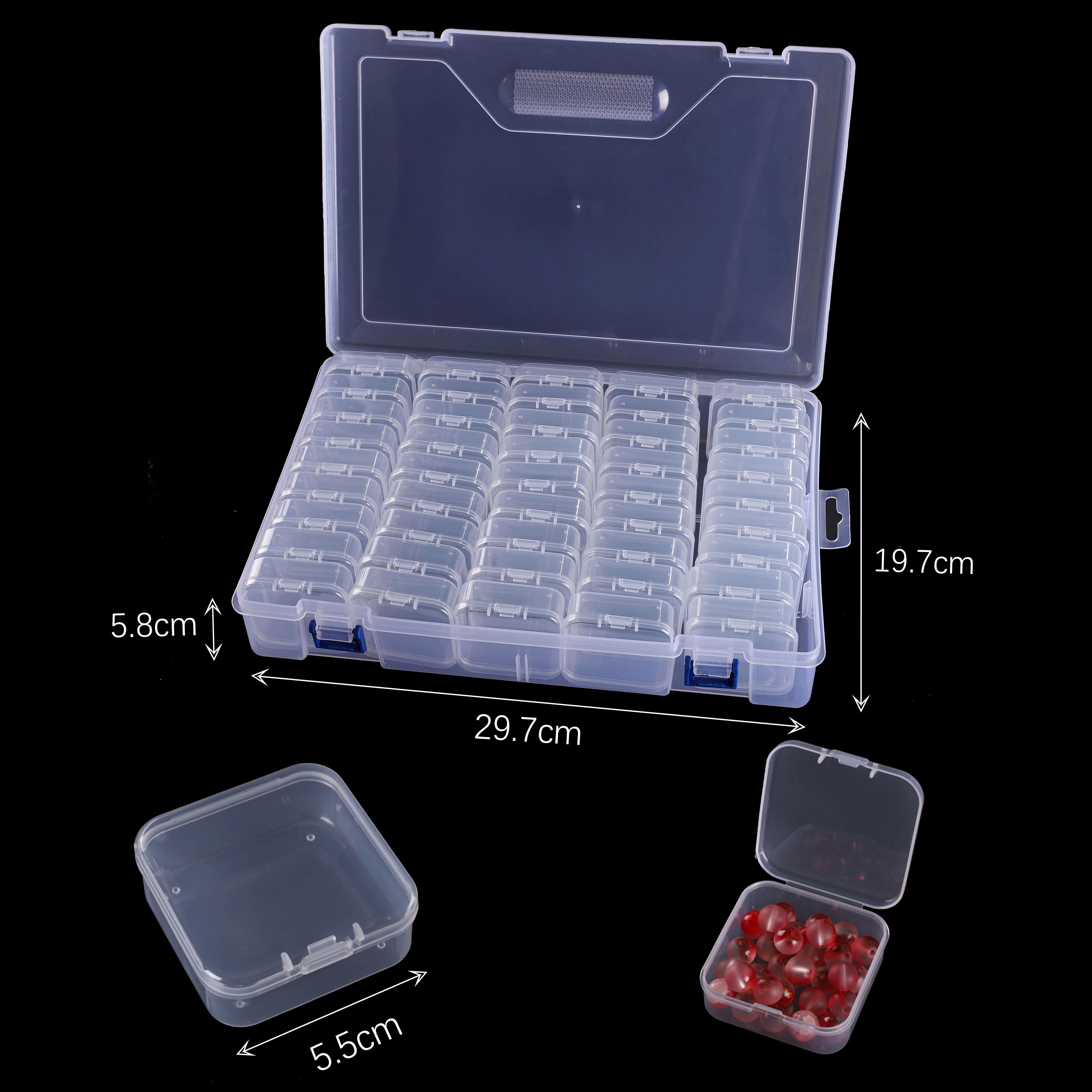 

Прозрачный пластиковый органайзер на 15-56 ячеек для хранения фурнитуры для бисероплетения Large box 29.7 * 19.7 * 5.8cm