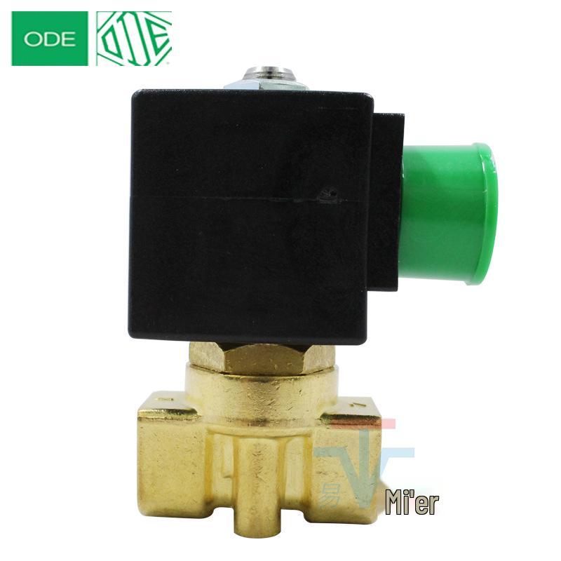 Italy ODE 212A2KB25 Brass Normally Closed Threaded Solenoid Valve, AC220V, Two-Position, Two-Way