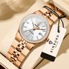 Ladies Casual Quartz Wristwatch Accurate Luxury Waterproof Steel Strap Auto Date Fashion Watch for Women