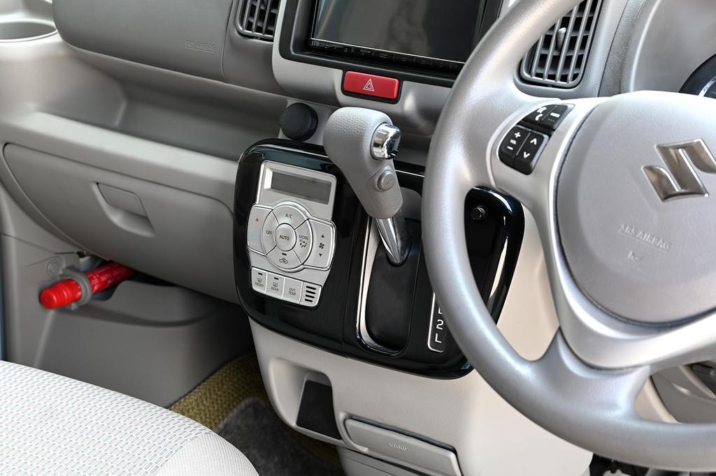 AndraSteget Suzuki Every Wagon (DA17W) Dedikerad panel för automatisk luftkonditionering, Pianolack Svart, S100BLK