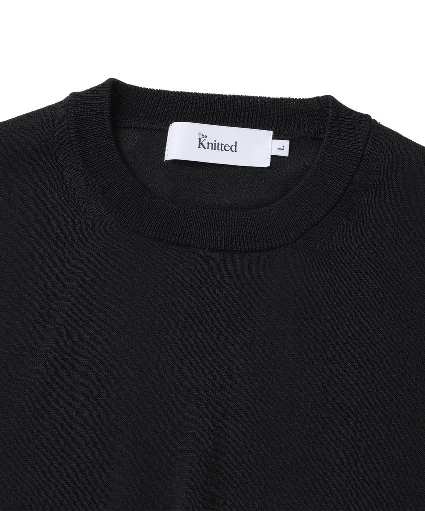 KNITTED Shellon Cooling Single Crop Round Knit Black
