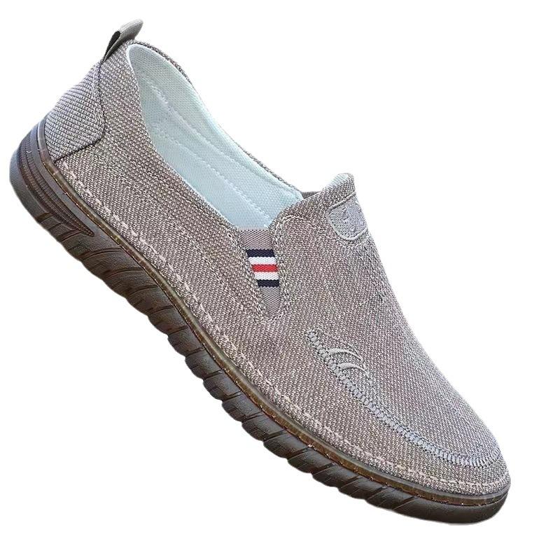 Summer One-footed Cloth Shoes Old Beijing Casual Shoes Men's Single Shoes Outdoor Soft Sole Linen Breathable and Comfortable Men's Casual Shoes