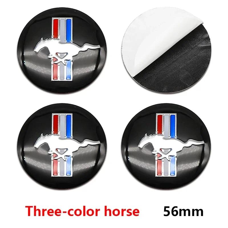 Car Sticker Ford New 2025 Hot 4Pcs 56mm Car Wheel Center Hub Cap Badge Logo Sticker For Ford Mondeo Focus Fusion Escape Kuga MK2