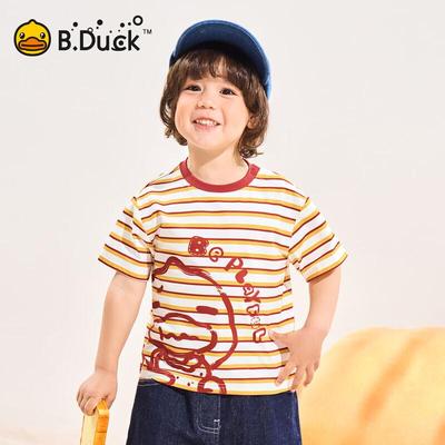 B.Duck Boys' Striped Ice-Feel Quick-Dry T-Shirt