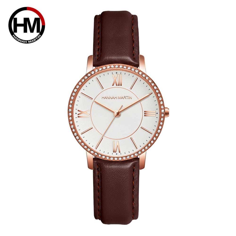 Hannah Martin Women's Waterproof Quartz Watch - Fashionable Japanese Movement, Casual European & American Style