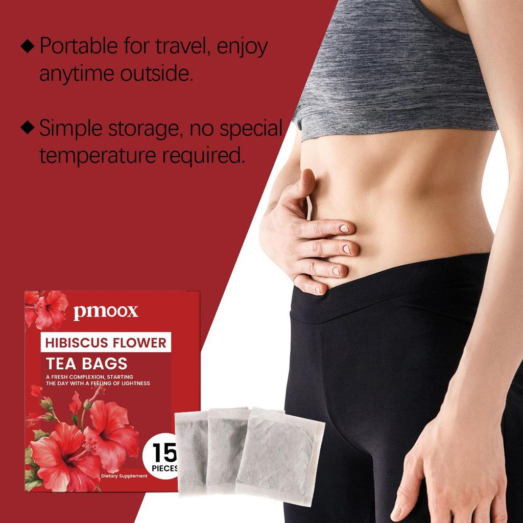 Natural Hibiscus Refreshing Herbal Tea, Supports Daily Refreshment & Wellness