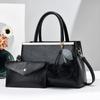 Einfache Elegante Damenhandtasche und Geldbörsen Neue Große Kapazität Fellbommel Anhänger Schultertasche High End Damen Umhängetaschen