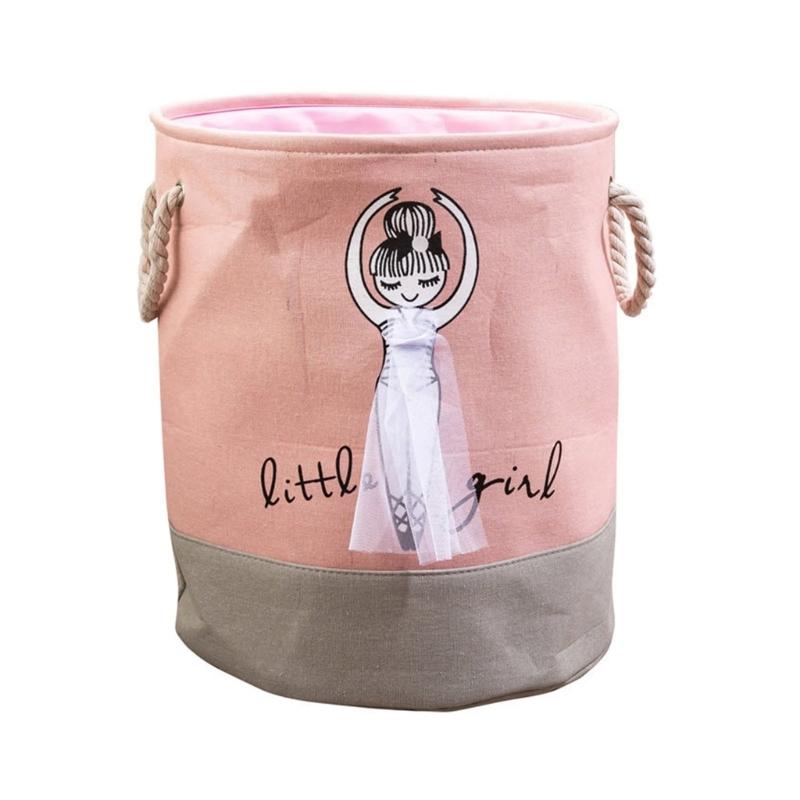 Practical Foldable Laundry Storage Basket Household Dirty Clothes Organizer with Handle Large Capacity Clothing Holder