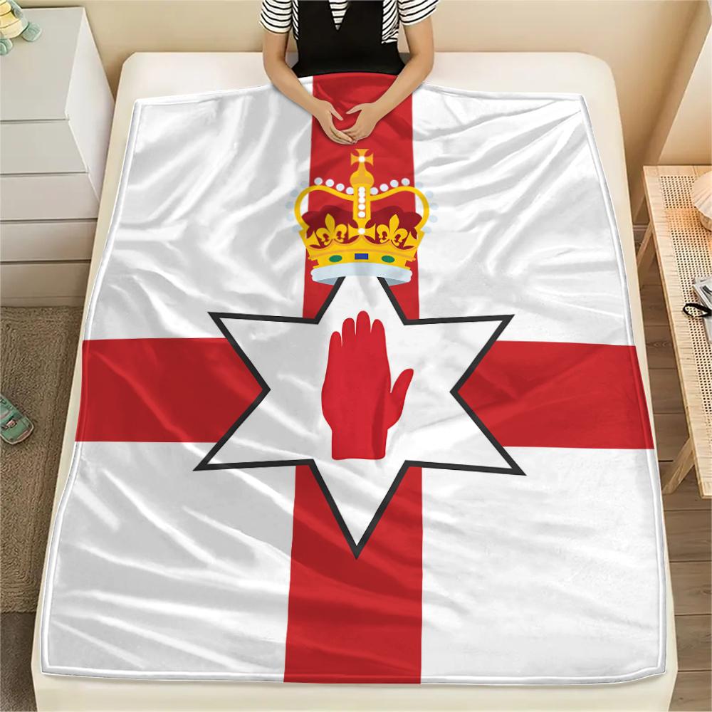 

1PC Ulster Print Flannel Blanket, High quality All Seasons, Home Decor, Warmth and Comfort, Perfect for Christmas Gifts 80cm x 120cm