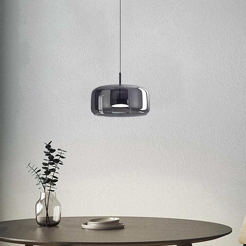 Italian Minimalist Glass Pendant Light for Bar, Study, Bedroom, or Bedside. Nordic Style, High-End, Simple Design.