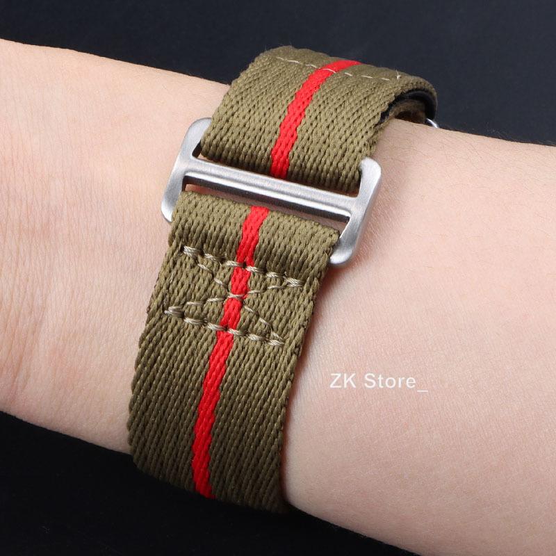 Nylon Fabric Straps 20mm 22mm for Seiko Watch Bracelet Smart Watch Band Touch Fastener Watchband Men Replacement Wristband Belt