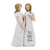 Resin Sister Statue Representing Friendship For Home Office Shelf Decors And Birthday Christmas Holiday Gift Present