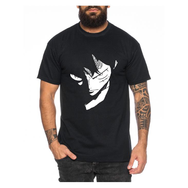 Ruffy Face Zorro One Manga Men s Ruffy T-Shirt Anime Piece S чёрный