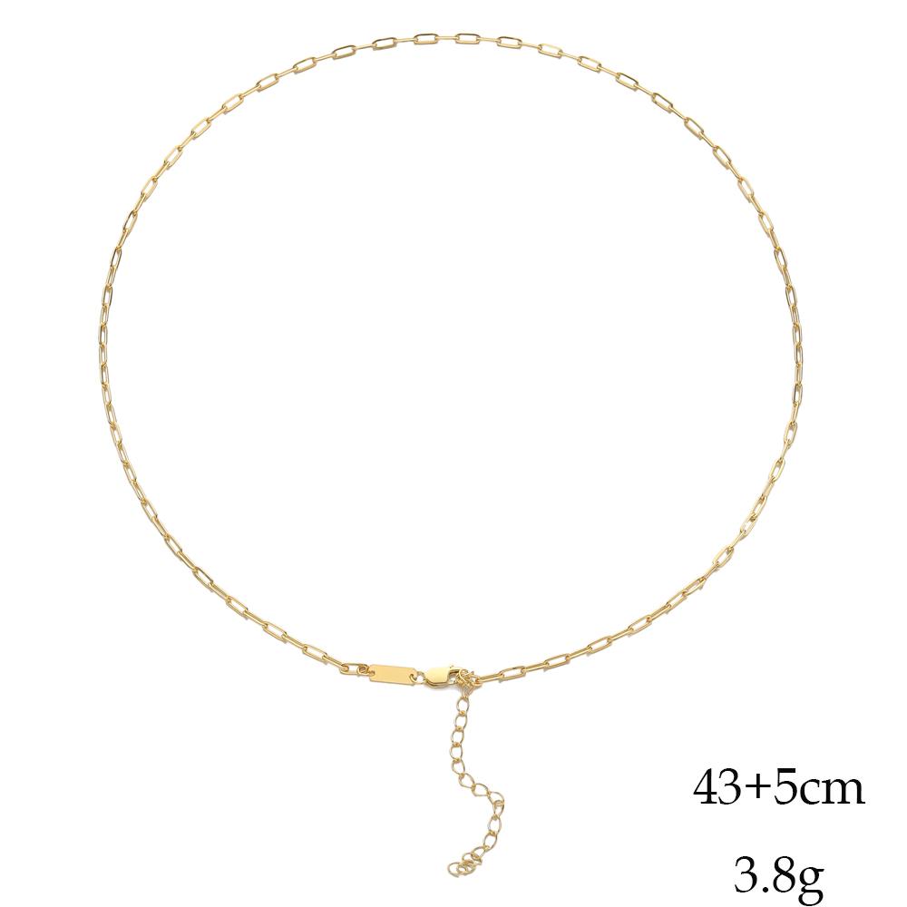 Best Selling Jewelry 925 Sterling Silver Gold Plated Paperclip Link Paper Clip Necklace Chain for 2021 Women
