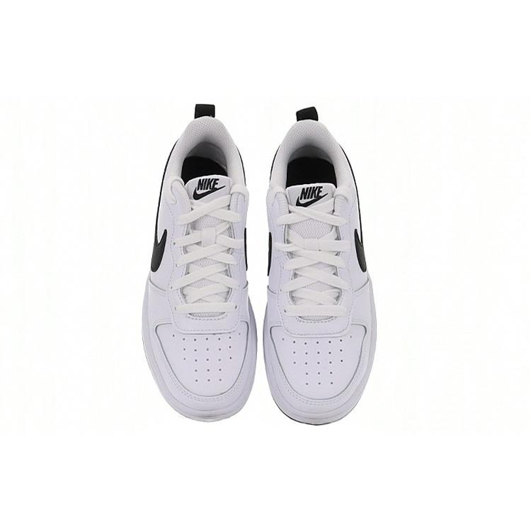 (GS) Nike Court Borough Low 2 'White Black' Kids' BQ5448-104