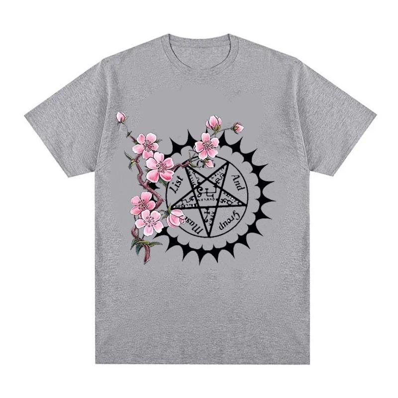 Anime Black Butler Cherry Blossom Pattern Printed T-shirt Women Summer Casual Oversize Fashion O-Neck Short Sleeve Tops T-shirt