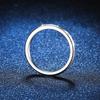 NeeTim Moissanite Ring for Women S925 Solid Silver with White Gold Plated Diamond Wedding Bridal Band Luxury Jewelry Gift