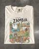 Zambia Travel T-Shirt, Comfort Colors Victoria Falls Safari Souvenir Graphic Tee