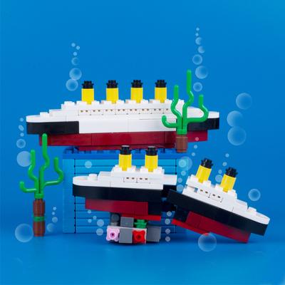 MOC Mini Cruise Shipwreck Puzzle Building Block Toy Gift for Children
