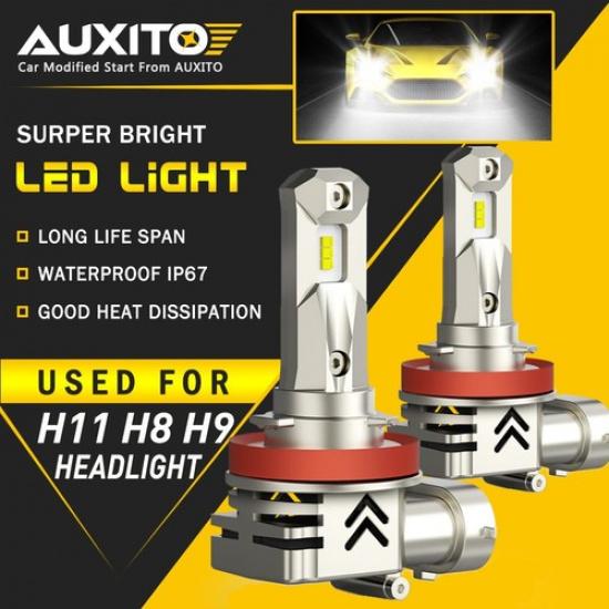 AUXITO H11 LED Headlight Bulbs Conversion Kit Low Beam Bright White CANBUS EOA