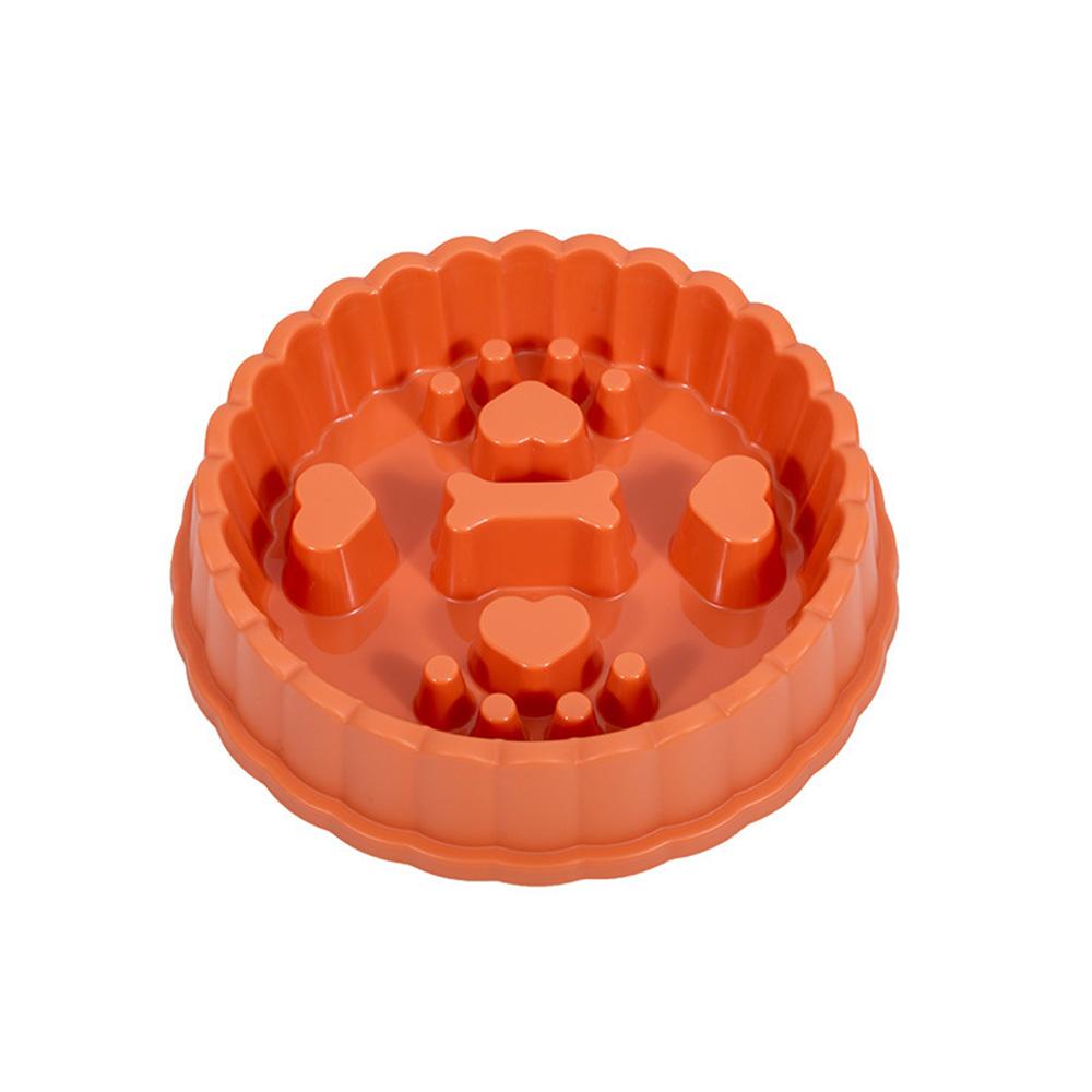 

Anti-Choking Slow Feeder Dog Bowl: Non-Spill Food Bowl for Small/Medium/Large Dogs, Also for Cats, Durable Pet Feeding Dish, помаранчевий