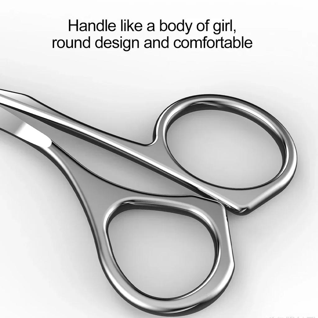 Edelstahl Augenbrauenschere mit Augenbrauenkamm Hochwertige Make-up-Schere Augenbrauen-Trimmesser Haarentferner Rasierwerkzeug