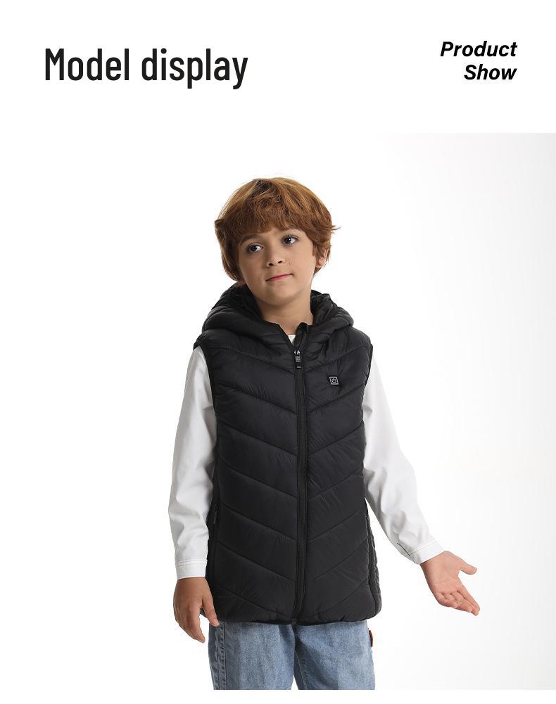 Children's USB Heated Winter Vest with Intelligent Temperature Control