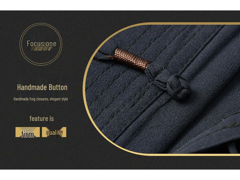 Autumn Solid Color Tang Suit for Middle-Aged & Elderly Men: Loose Fit, Large Size, Perfect for Morning Exercise & Daily Casual Wear