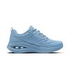 Skechers Damen Dunkelgrau Blau Niedrig geschnittene Freizeit-Laufschuhe 150136-SLT