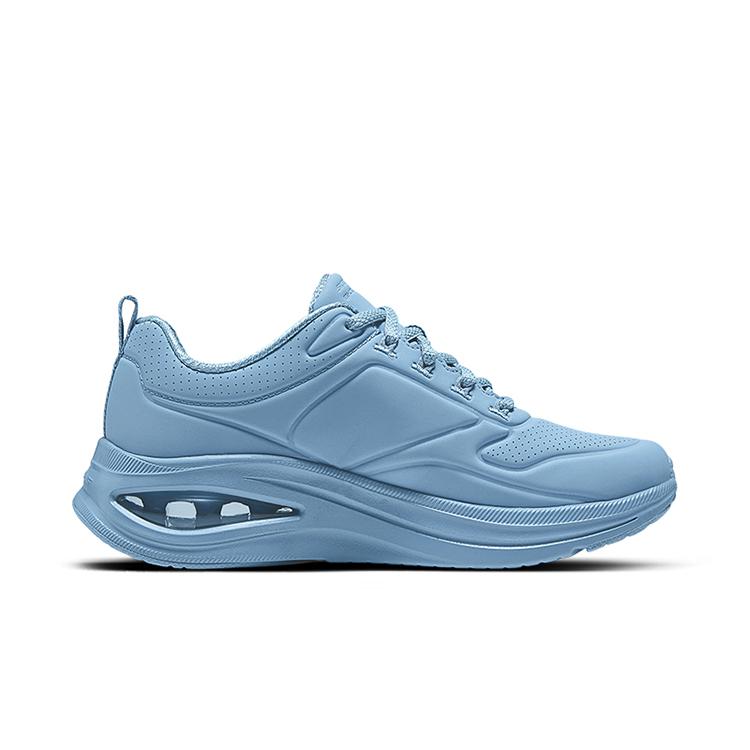 Skechers Damen Dunkelgrau Blau Niedrig geschnittene Freizeit-Laufschuhe 150136-SLT