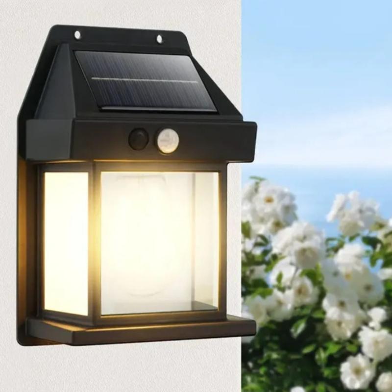 Solar LED Wall Light Outdoor Motion Sensor Light with 3 Modes Waterproof for Patio Deck Porch Barn Garage Safety Lighting Lamp