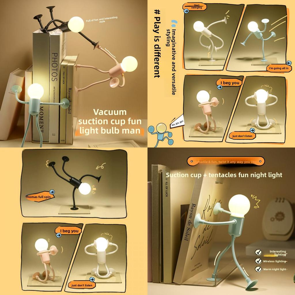 Modern Minimalist Shape Shifting Night Light With Button Control For Kids And Teens Gift