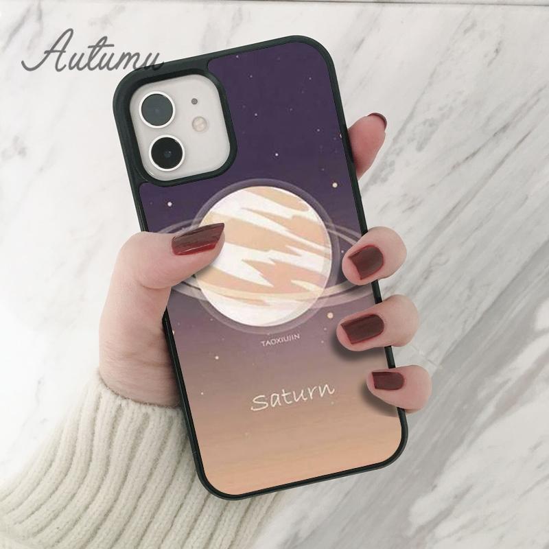 Husă de telefon Sistemul Solar Saturn pentru iPhone 11 12 13 14 Pro Max mini X XR XS SE 2020 6S 7 8 Plus Samsung Galaxy S21 S22 carcasă