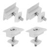 4Pcs Solar Panel Mid Clamps Aluminum Alloy Hex Socket Cap Bolts Spring Washer Solar Panel Mounting Clips Flat Roof Mount Holder