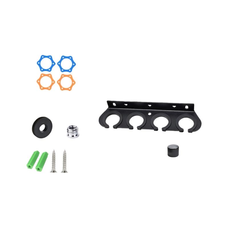 Shockproof Wall Mount Holder for Various Models Microphones Storage Organizers Holds 2/4/6/8 Microphone for Mic Stand