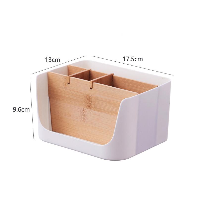 Bamboo and Wood Storage Box Removable Multi-function Large Basket Capacity Sundries Storage Box Home Organization Storage