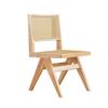 NuFeng Outdoor Solid Wood Rattan Dining Chair