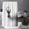 Bathroom Thickened Waterproof Curtain Mildew Proof Shower Curtain Shower Partition Curtain Shower Curtain Bathroom Curtain Free Perforation