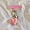 Cute Love Heart Pendant Pendant Keychain Stylish Keyring for Women Girls Bag Charm Elegant Purse Backpack Accessory
