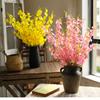 Artificial Dancing Orchid Flowers, Silk Faux Flowers Fake Butterfly Orchids Bouquet Artificial Gypsophila Flowers for Home Decor