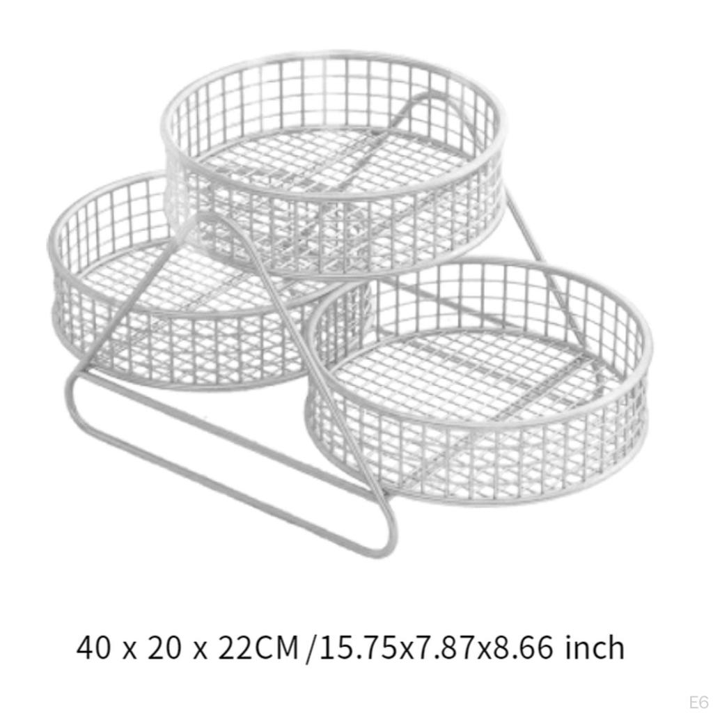 Arbeitsplatten-Obstkorb, Dekorativer Aufbewahrungskorb zur Organisation von Obst, Servierschale