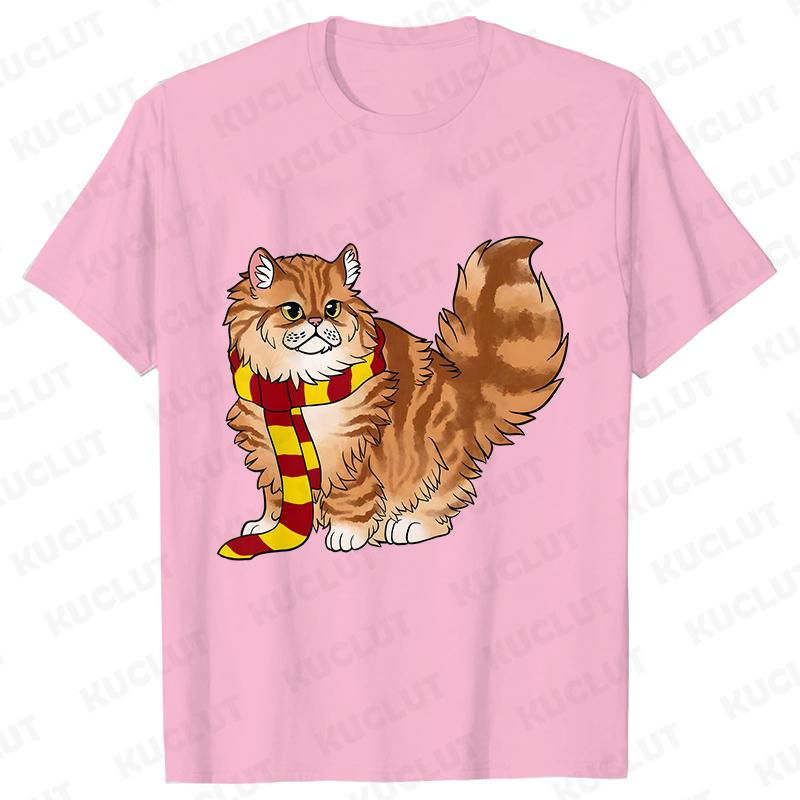 Cute Potter Cats Women T-Shirt Fashion Plus Size Unisex Tshirt Harajuku Short Sleeve Top Tees O Neck Mother Gift Female Clothing