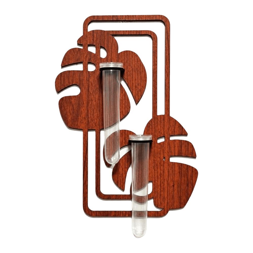 Home Ornaments Hydroponic Planter Shelf Wooden Flower Pot Flower Holder Wall Decoration Indoor Use