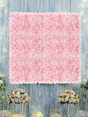 40*60 cm Umělé květinové nástěnné panely Květinová nástěnná podložka Hedvábná růže Hydrangea Květinové panely pro pozadí dekorace na stěnu svatební party