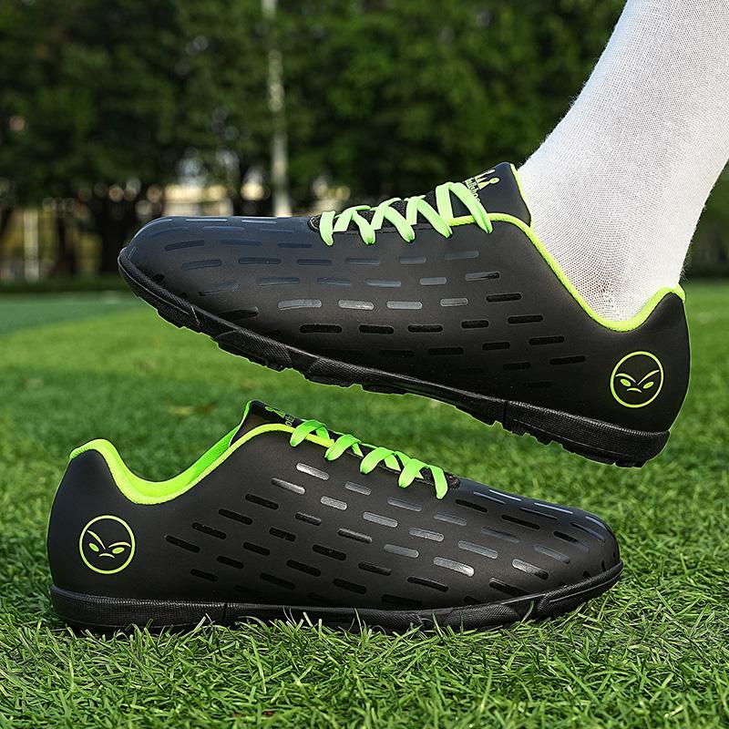 32-45 Fußballschuhe Herren Leder Outdoor Outdoor Rasen Fußballschuhe Damen Große Größe Kinder Fußballschuhe