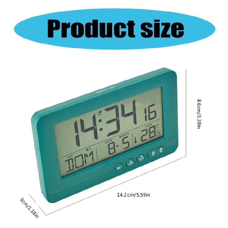 Functional Bedsides Digital Alarm Clock Stylish Digital Alarm Clock with Alarms Date Temperature Display for Track Time